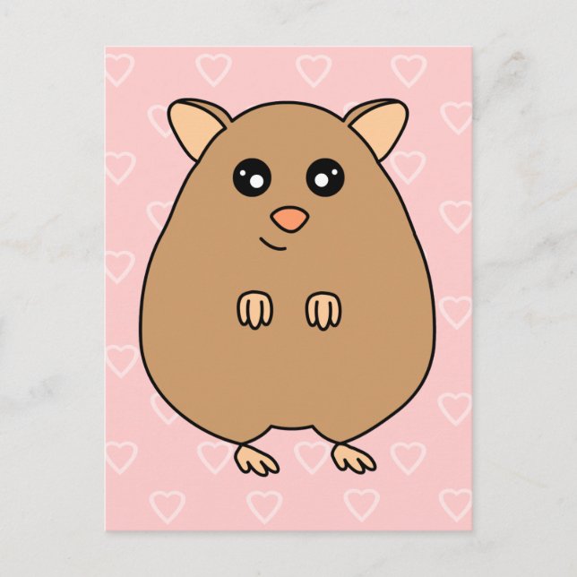 Niedlicher Cartoon Hamster Postkarte (Vorderseite)