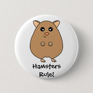 Niedlicher Cartoon-Hamster-Regel-Knopf Button