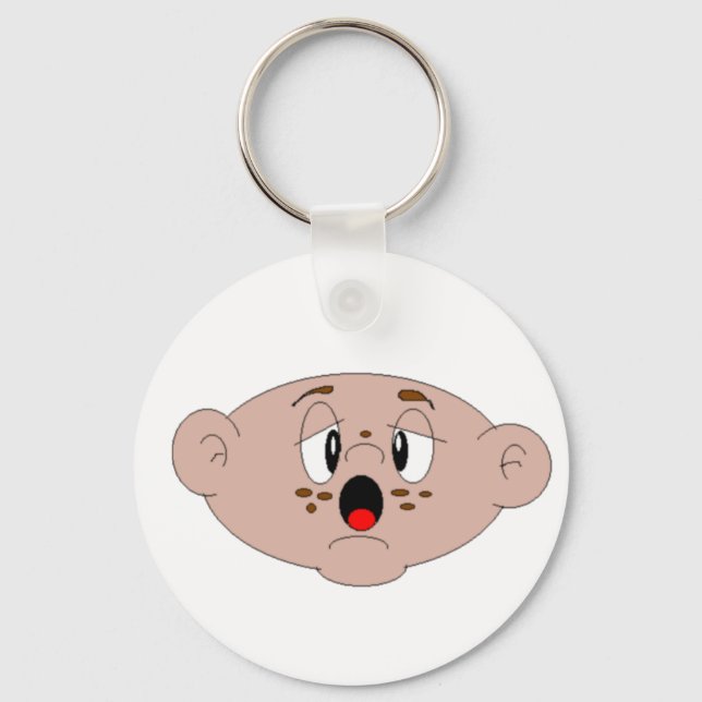 Niedlicher Cartoon Handgezogener Baby Face Schlüss Schlüsselanhänger (Vorderseite)