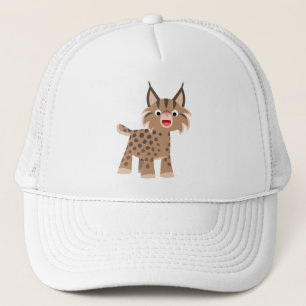 Niedlicher Cartoon Happy Lynx Hat Truckerkappe