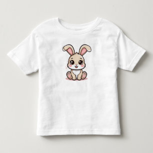 Niedlicher Cartoon-Hase sitzend Kleinkind T-shirt