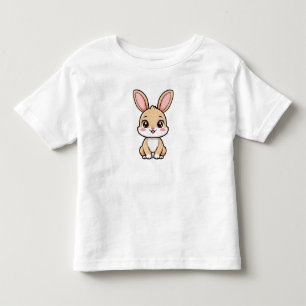 Niedlicher Cartoon-Hase sitzend Kleinkind T-shirt