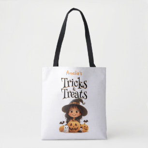 Niedlicher Cartoon Hexenmeister Pumpkins Trick & L Tasche