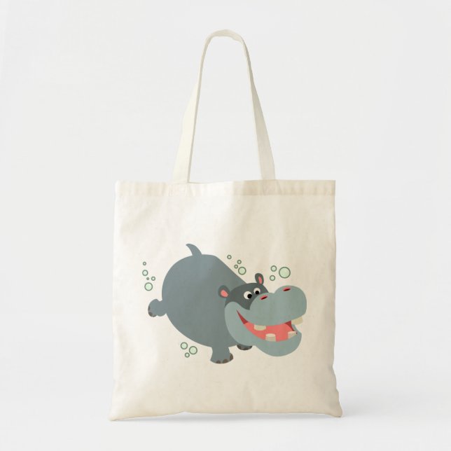 Niedlicher Cartoon Hippo Bag Tragetasche (Vorne)