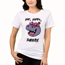 Niedlicher Cartoon Hippo mit Sonnenbrille