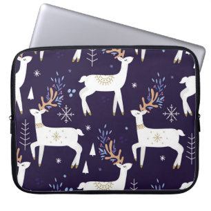 Niedlicher Cartoon Hirsche nahtlos, Kinderzimmer-B Laptopschutzhülle