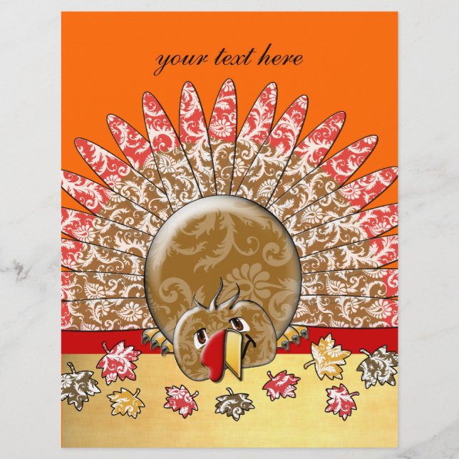 Niedlicher Cartoon Holiday Türkei Flyer (Vorne)