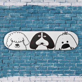 Niedlicher Cartoon Hund Spielerisches Design Skateboard