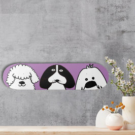 Niedlicher Cartoon Hund Spielerisches Design Skateboard