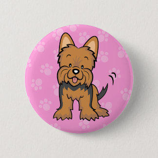 Niedlicher Cartoon-HundYorkie Knopf Button