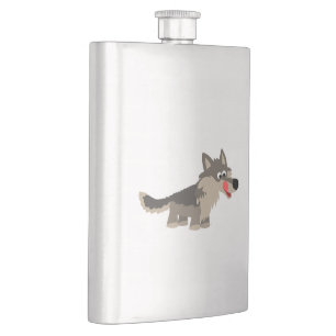 Niedlicher Cartoon Hungerfestungen Wolf Classic Fl Flachmann