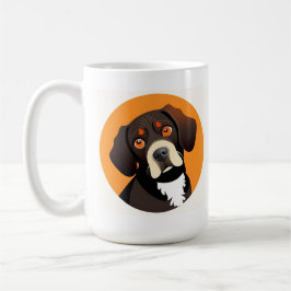 Niedlicher Cartoon Illustration eines Welpen Kaffeetasse