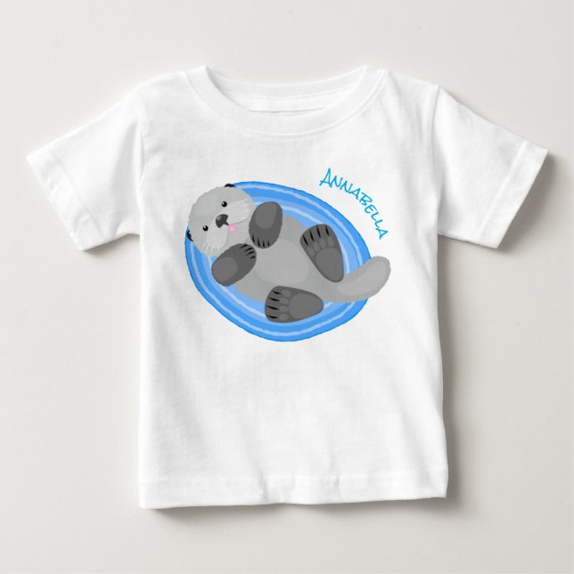 Niedlicher Cartoon-Illustrator Baby T-shirt (Vorderseite)