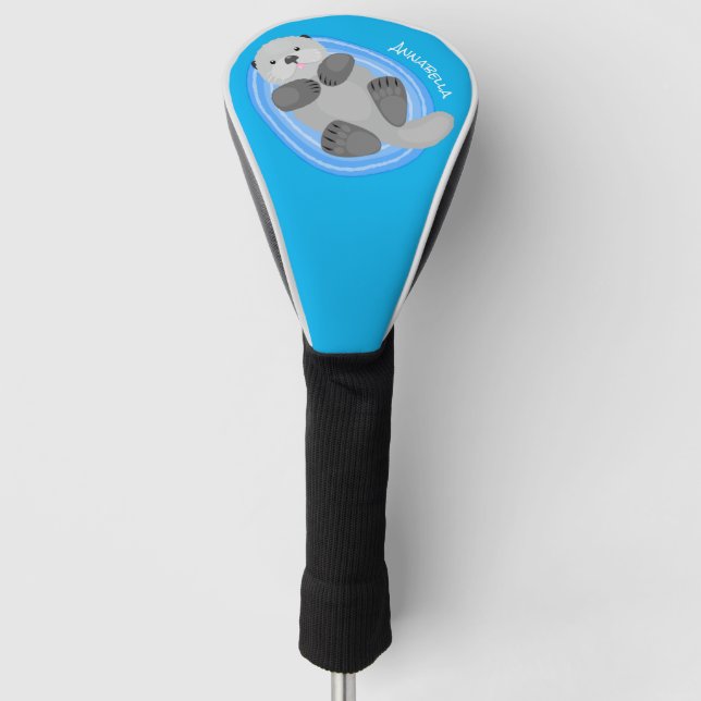 Niedlicher Cartoon-Illustrator Golf Headcover (Vorderseite)
