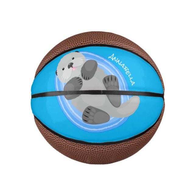 Niedlicher Cartoon-Illustrator Mini Basketball (Vorderseite)