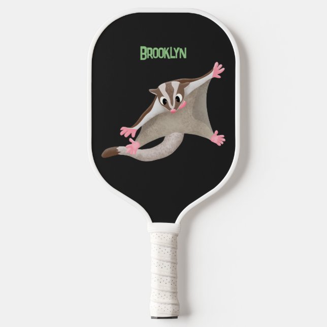 Niedlicher Cartoon-Illustrator Pickleball Schläger (Vorderseite)