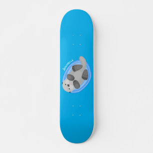 Niedlicher Cartoon-Illustrator Skateboard