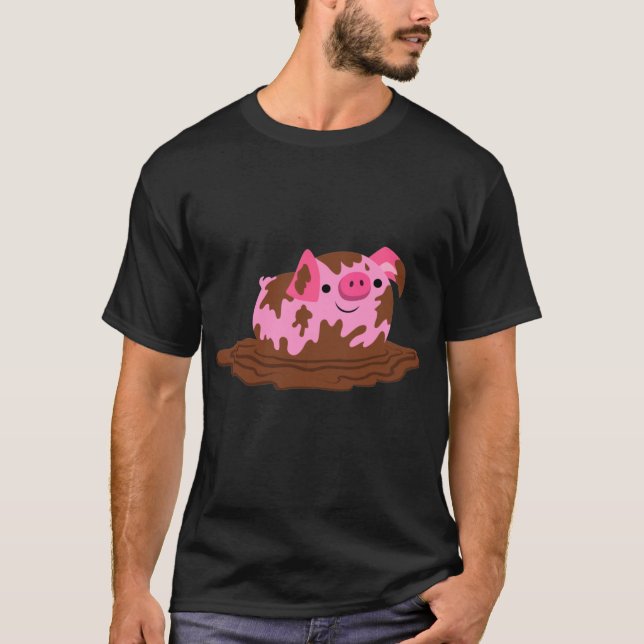 Niedlicher Cartoon im Schlamm T-Shirt (Vorderseite)