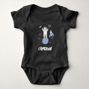 Niedlicher Cartoon im Weltraum Baby Strampler