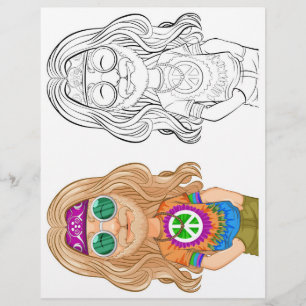 Niedlicher Cartoon in der Deckenfarbe Flyer