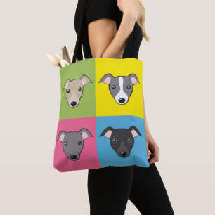 Niedlicher Cartoon Italienische Windhunde bunte Po Tasche