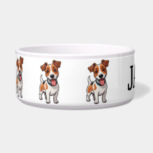Niedlicher Cartoon Jack Russel Terrier Personalisi Napf