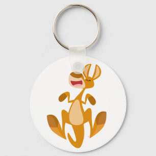 Niedlicher Cartoon Jumping Kangaroo Schlüsselanhän Schlüsselanhänger