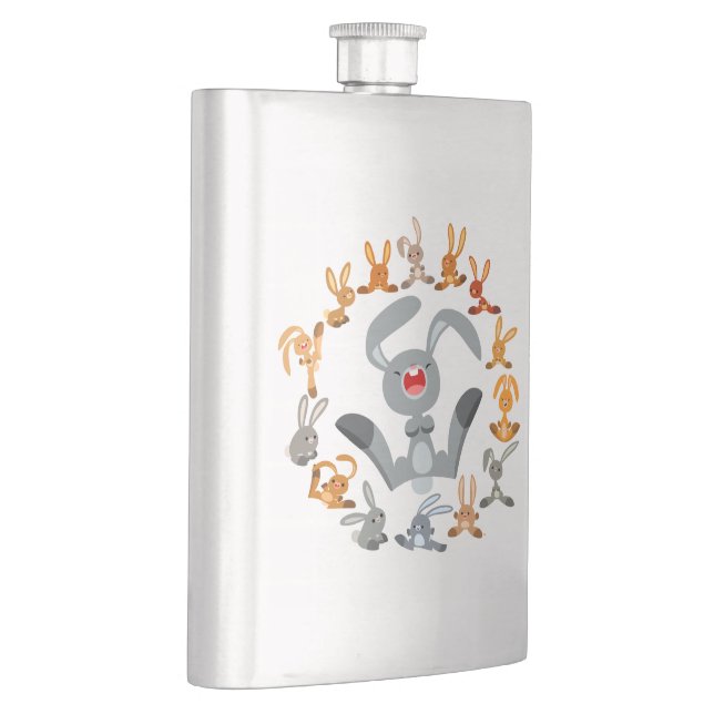 Niedlicher Cartoon Kanbits Mandala Classic Flask Flachmann (Rechts)