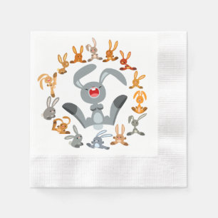 Niedlicher Cartoon Kanbits Mandala Paper Napkins Serviette