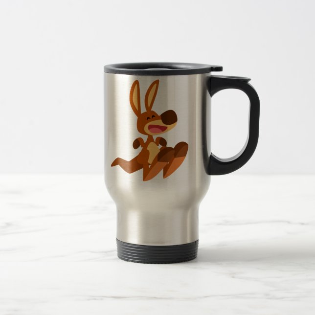 Niedlicher Cartoon Kangaroo Joey Tasse (Rechts)