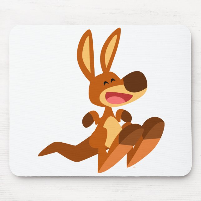 Niedlicher Cartoon-Känguru Joey Mousepad (Vorne)