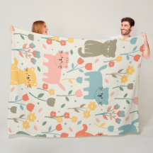 Niedlicher Cartoon Katzen Nahtloses Muster