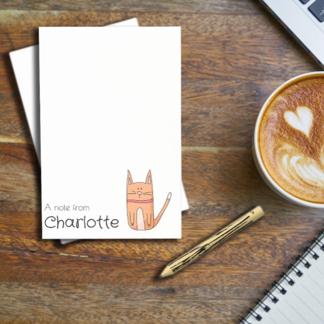 Niedlicher Cartoon Katzenname Post-it Klebezettel (Von Creator hochgeladen)