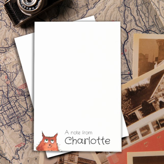 Niedlicher Cartoon Katzenname Post-it Klebezettel (Von Creator hochgeladen)