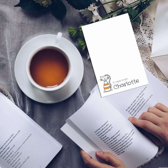 Niedlicher Cartoon Katzenname Post-it Klebezettel (Von Creator hochgeladen)