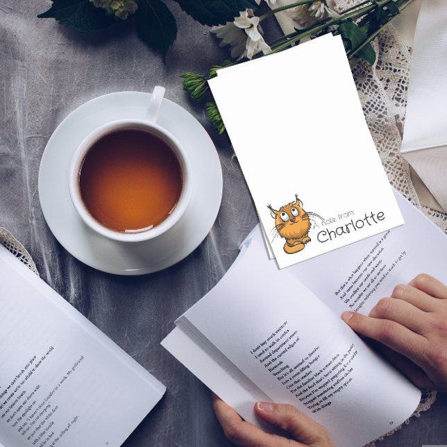 Niedlicher Cartoon Katzenname Post-it Klebezettel (Von Creator hochgeladen)