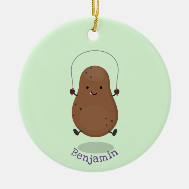 Niedlicher Cartoon Keramik Ornament (Vorne)