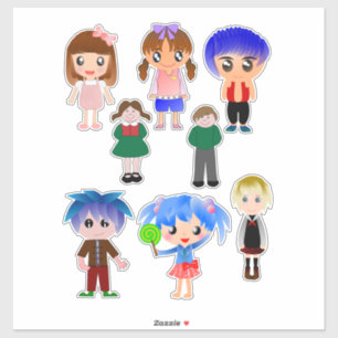 Niedlicher Cartoon Kinder Clipart Aufkleber