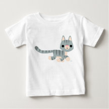 Niedlicher Cartoon Kitty Baby T - Shirt