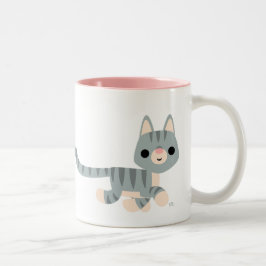 Niedlicher Cartoon Kitty Zweifarbige Tasse