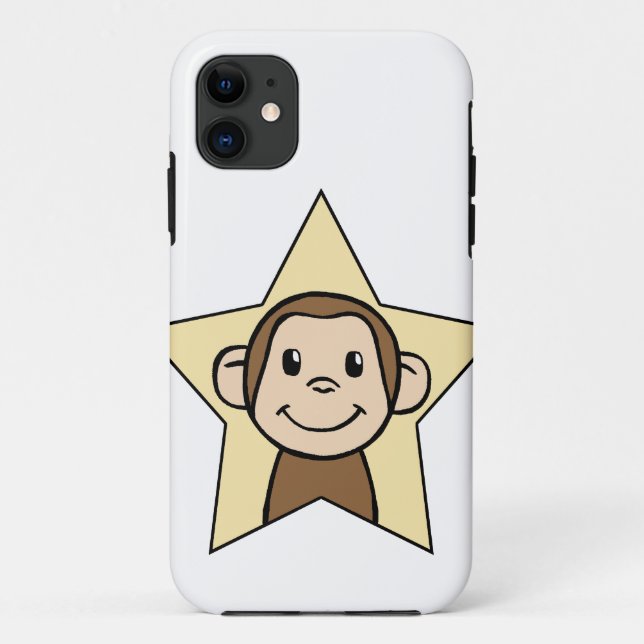 Niedlicher Cartoon-Klipp-Kunst-Affe mit Case-Mate iPhone Hülle (Rückseite)