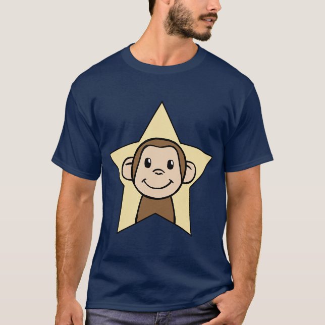 Niedlicher Cartoon-Klipp-Kunst-Affe mit T-Shirt (Vorderseite)