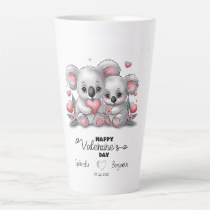 Niedlicher Cartoon Koala Liebhaber Herzenslust Val Milchtasse