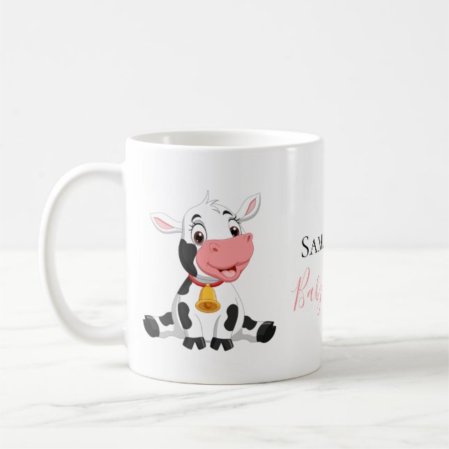 Niedlicher Cartoon Kuh Babydusche Tasse (Links)