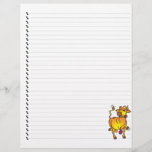 Niedlicher Cartoon Kuh Linken Pet Letterhead