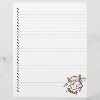 Niedlicher Cartoon Kuh Linken Pet Letterhead