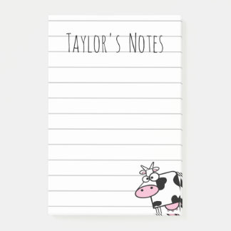 Niedlicher Cartoon Kuh mit Udders Post-it Klebezettel