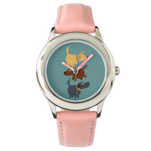 Niedlicher Cartoon Labradors in der 3 Aroma-Uhr Armbanduhr