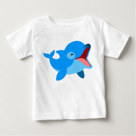 Niedlicher Cartoon Lächeln Dolphin Baby T - Shirt
