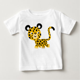 Niedlicher Cartoon Lächeln Leopard Baby T - Shirt